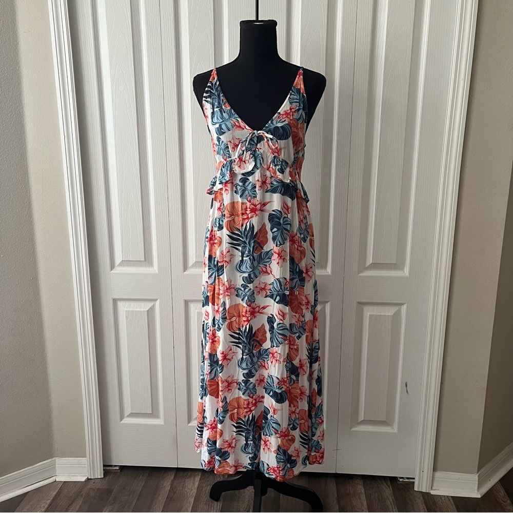 Roxy “Close to Sea” Midi Strap Dress Medium